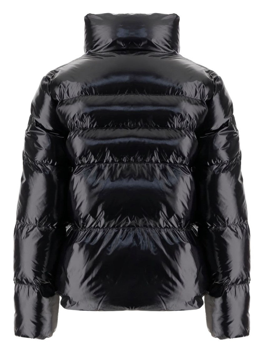 Pinko Puffy Black Coat With Zip Fastening And Welt Pockets