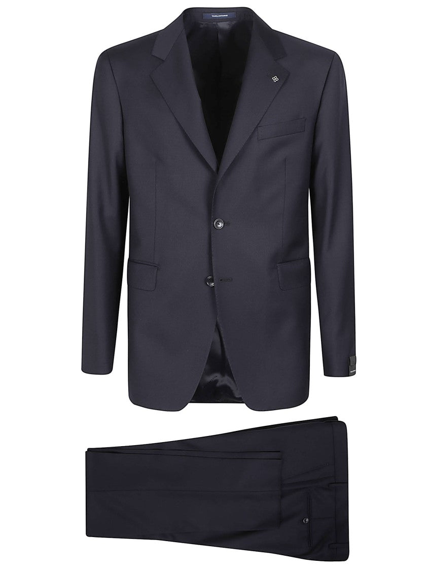 Tagliatore Napoli Black Virgin Wool Two-Piece Suit