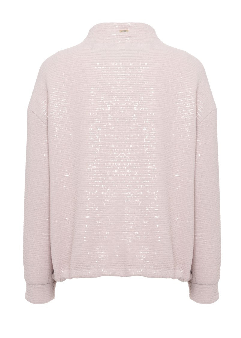 Herno Pink Sequin Crewneck Jacket