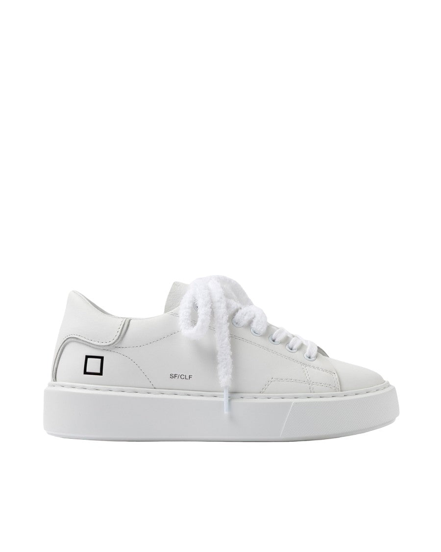 D.A.T.E Sfera Calf White Sneakers