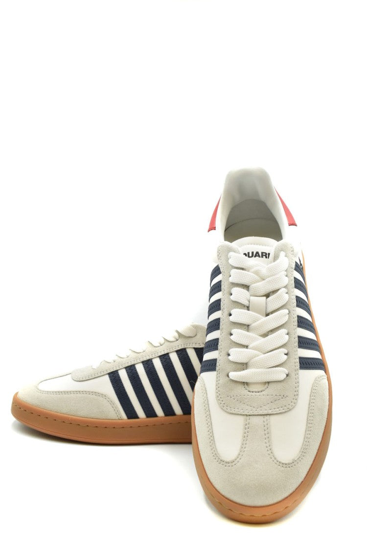Dsquared2 Multicolor Leather Sneakers With Suede Accents