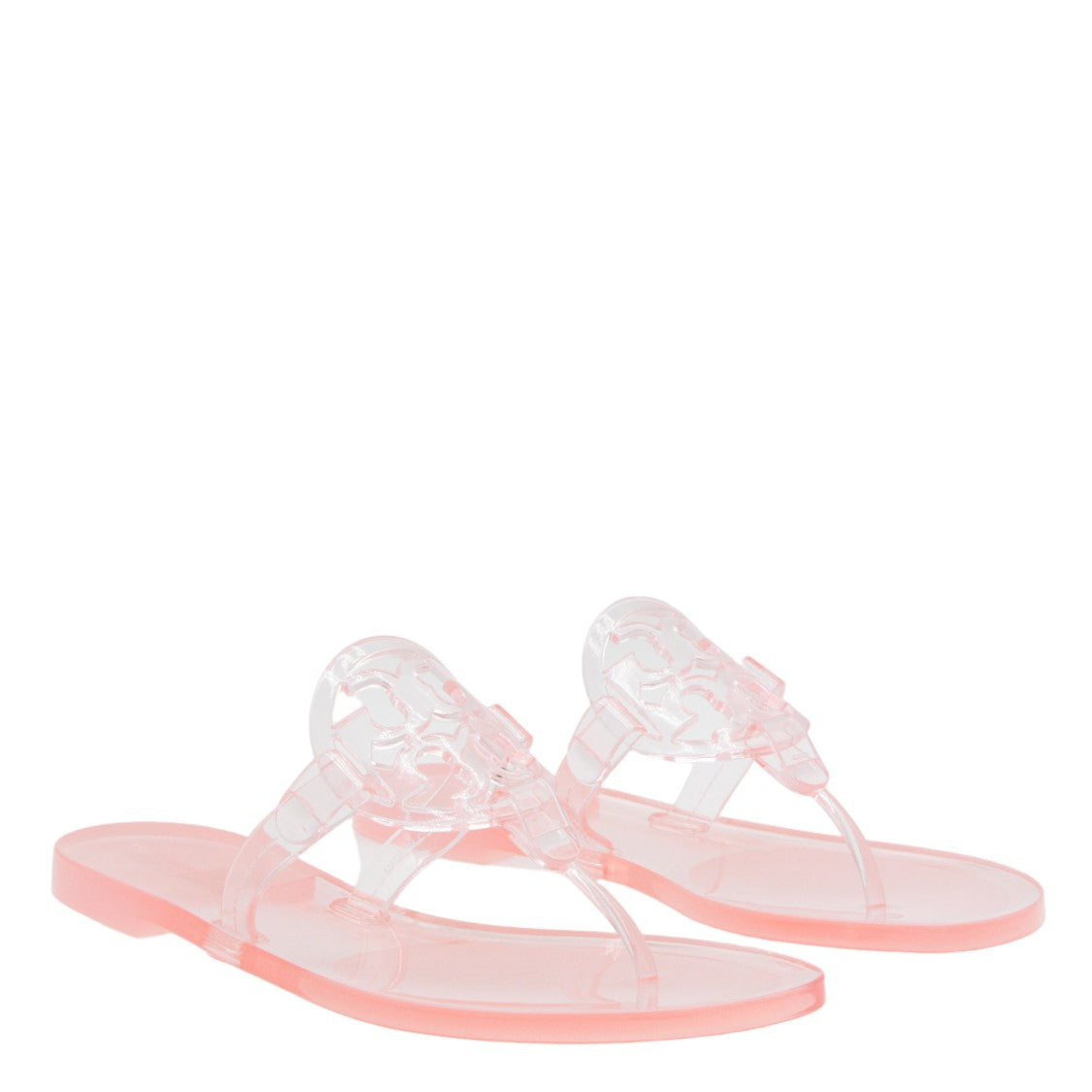Tory Burch Translucent Pink Flat Sandals With Thong Strap