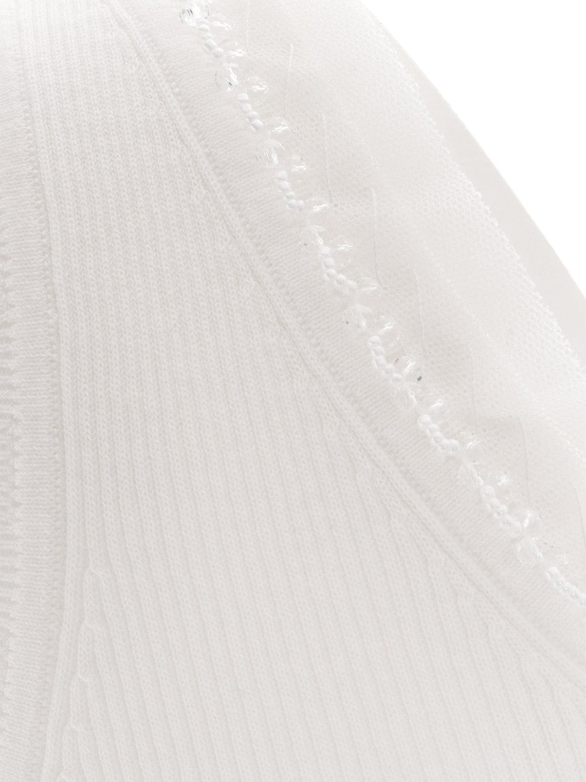 P.A.R.O.S.H. Fitted Sleeveless Top With Lace Trim