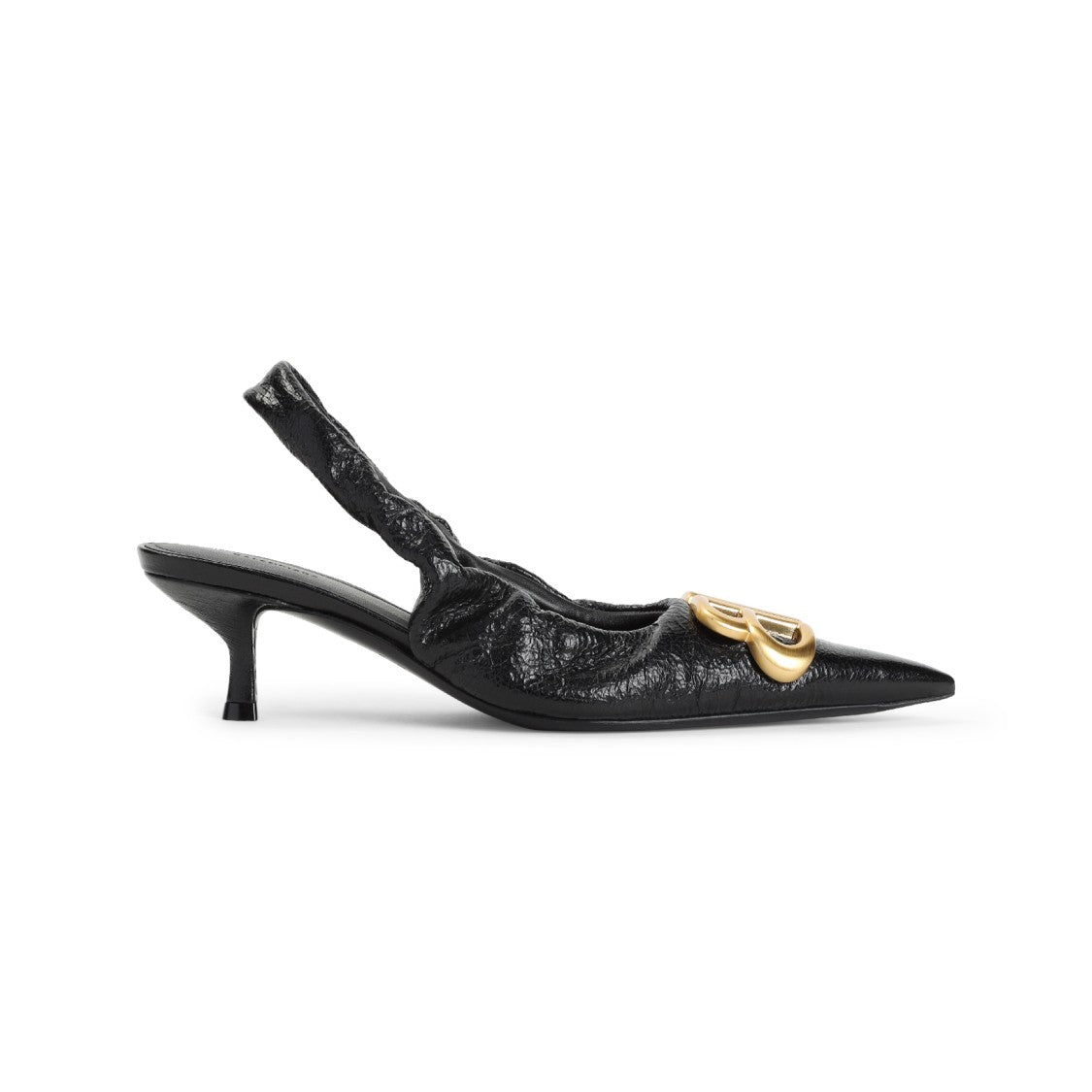 Balenciaga Black Lamb Leather Monaco Slingback