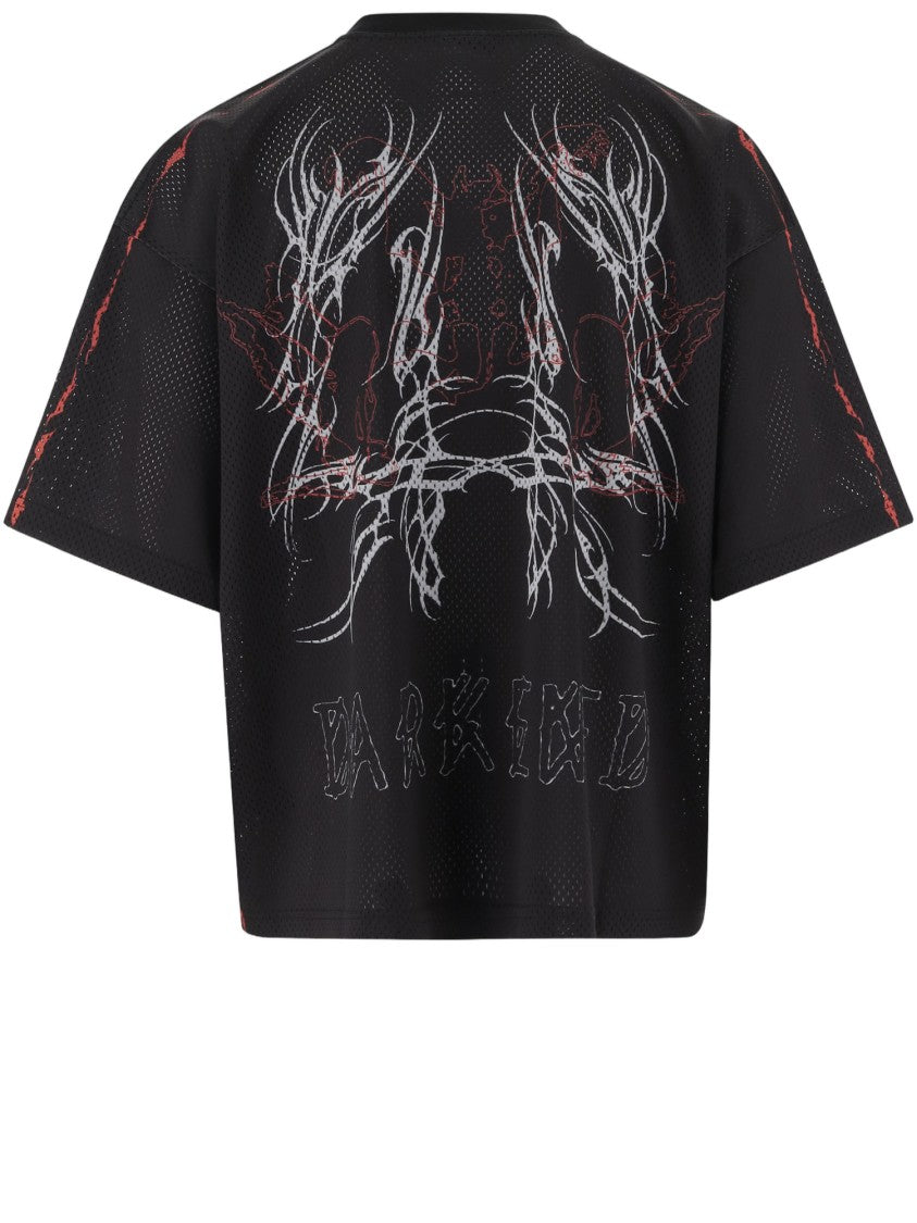 44 Label Group Oversized Black Graphic Print T-Shirt With Drop Shoulders