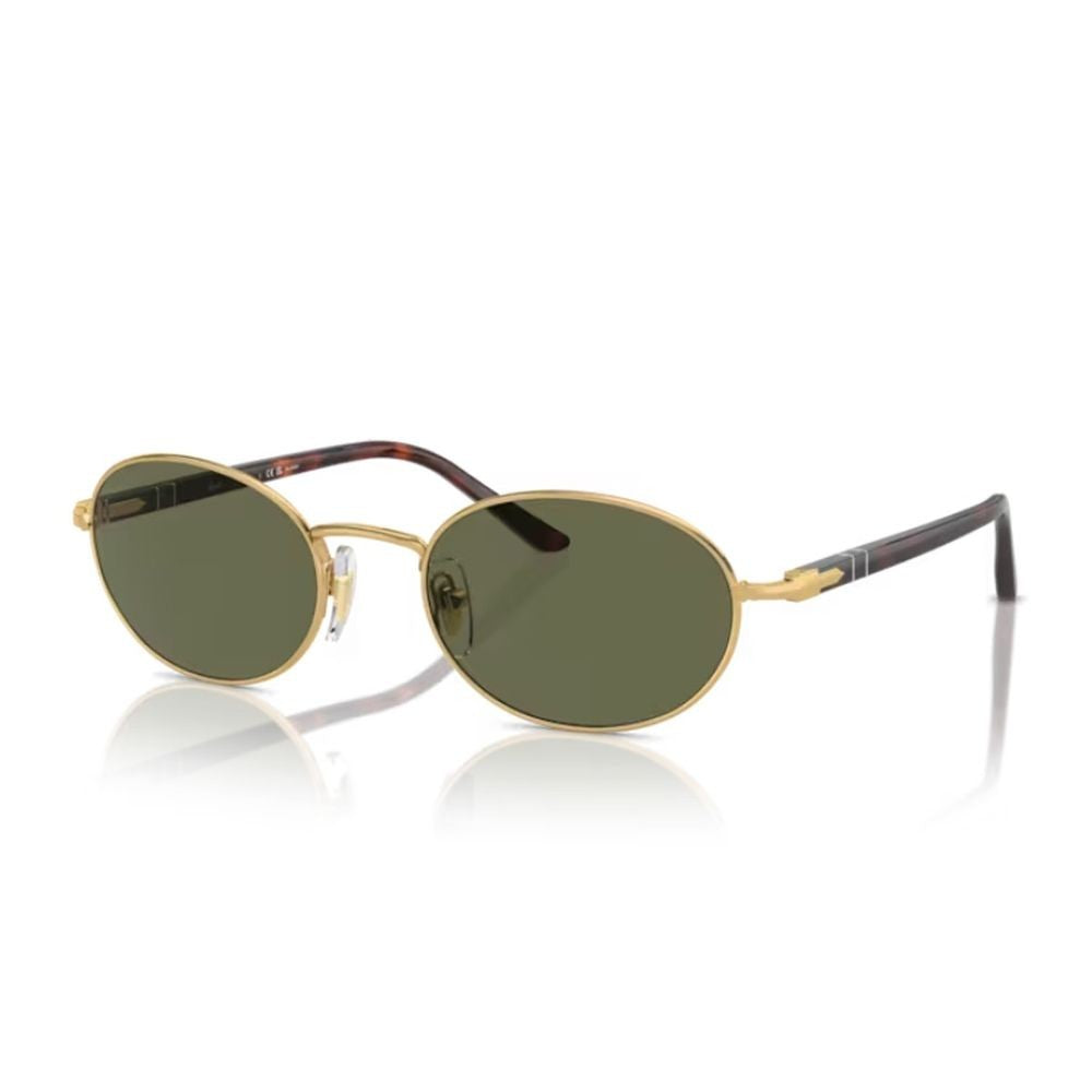 Persol Po1018s Ida Oval-Shaped Gold Metal Sunglasses