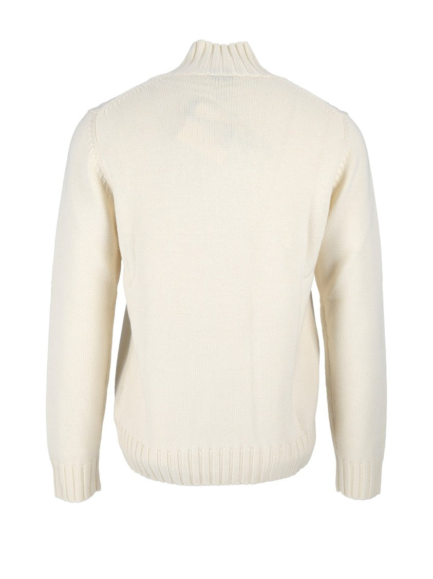 Ballantyne Ribbed Wool Turtleneck Sweater