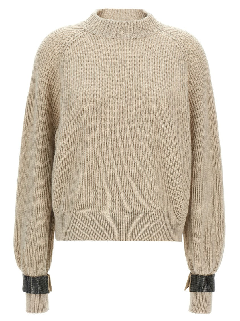 Brunello Cucinelli Monile Cuffs Sweater