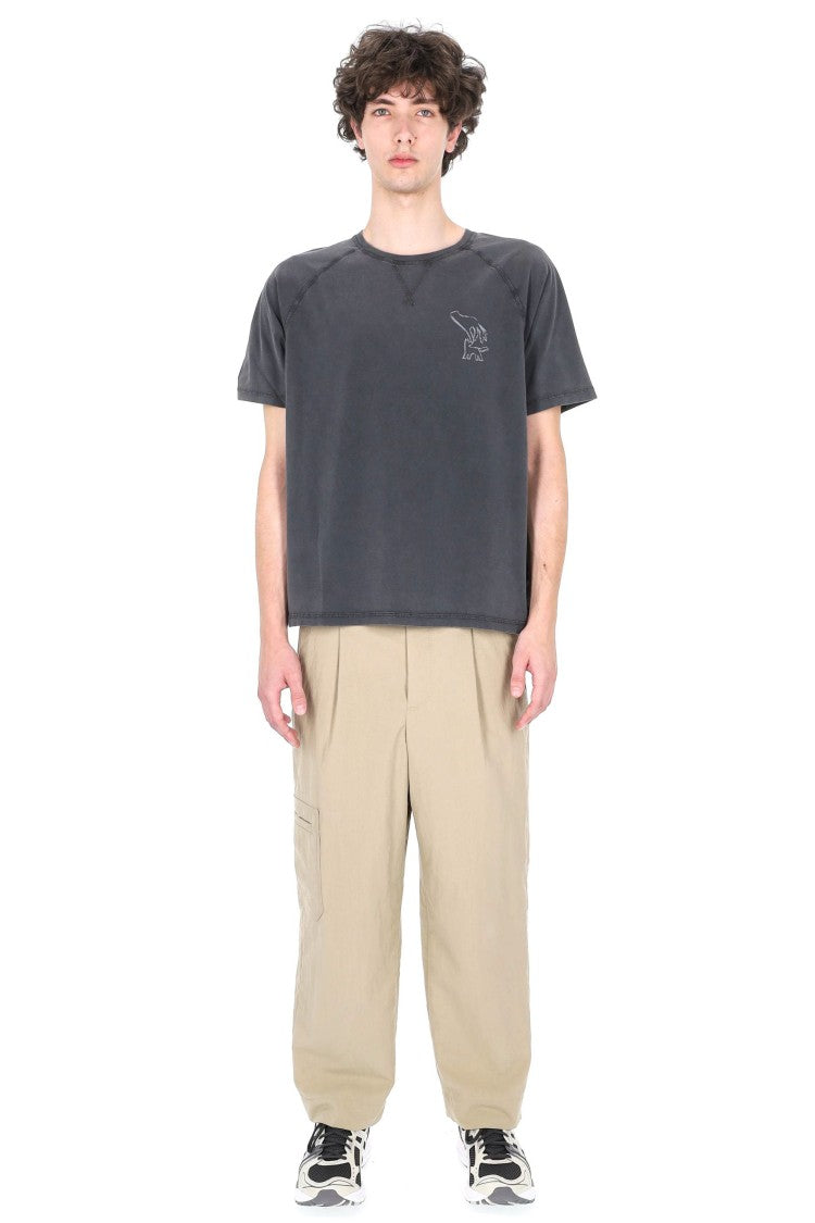 Maison Kitsuné Fountain Stamp Faded Cotton T-Shirt