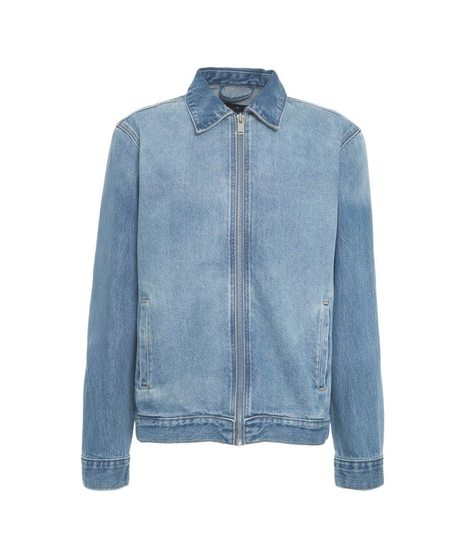 7 For All Mankind Denim Jacket With Full Zipper
