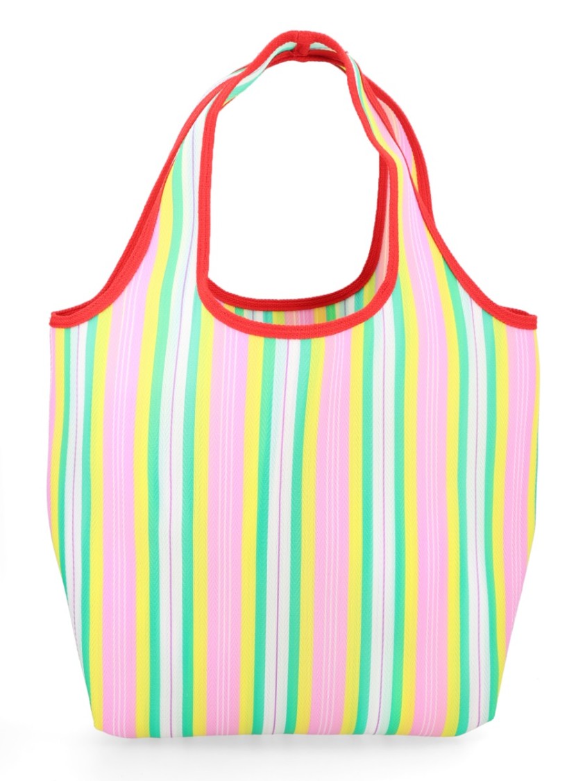 A.P.C. Ninon Pastel Striped Cotton Tote Bag