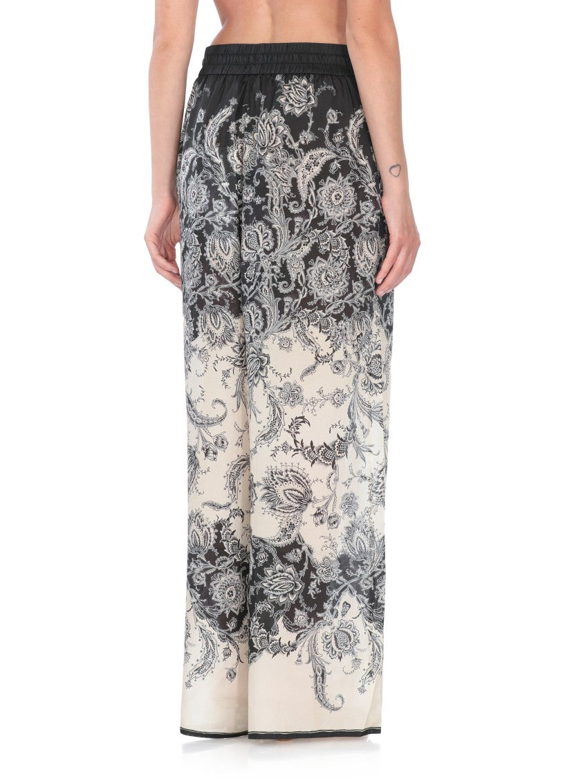 Zimmermann Ivory Silk Pants