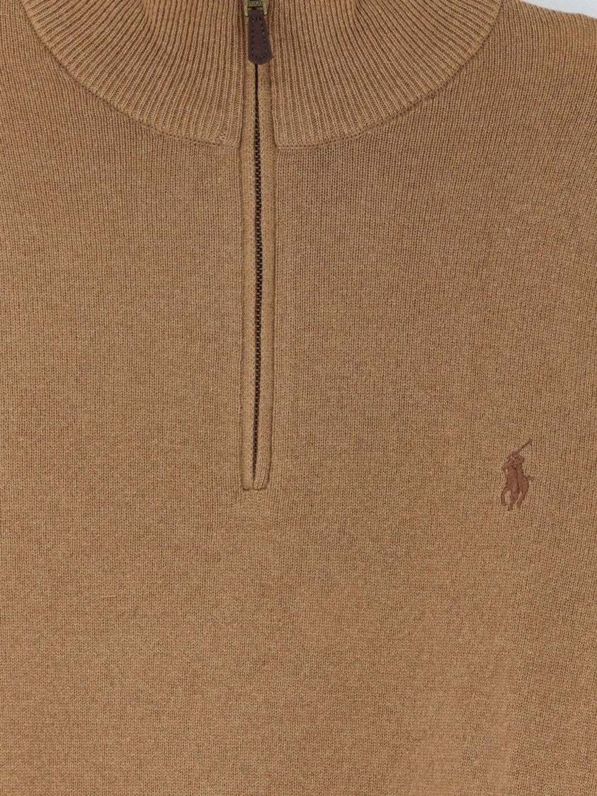 Polo Ralph Lauren Regular-Fit Wool Knit Pullover With High Neck And Half-Zip Closure