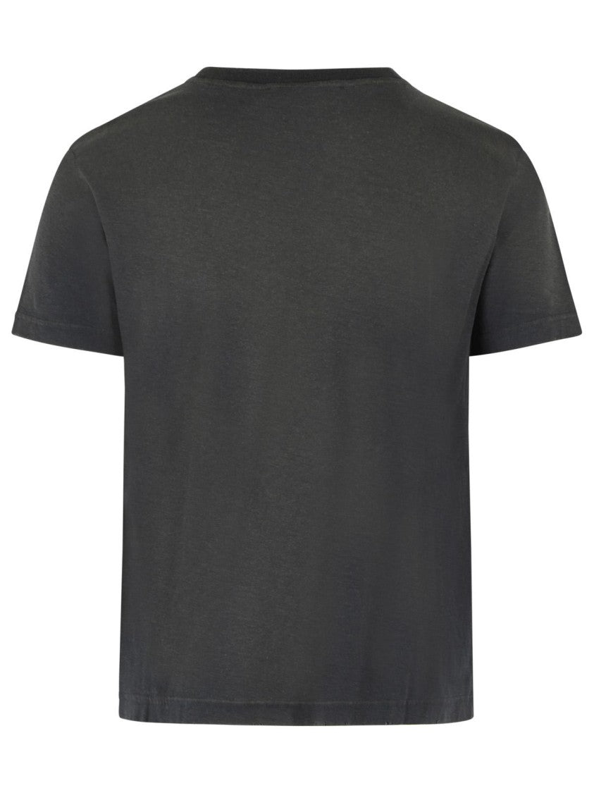 Acne Studios Faded Cotton Blend T-Shirt With Vintage Wash