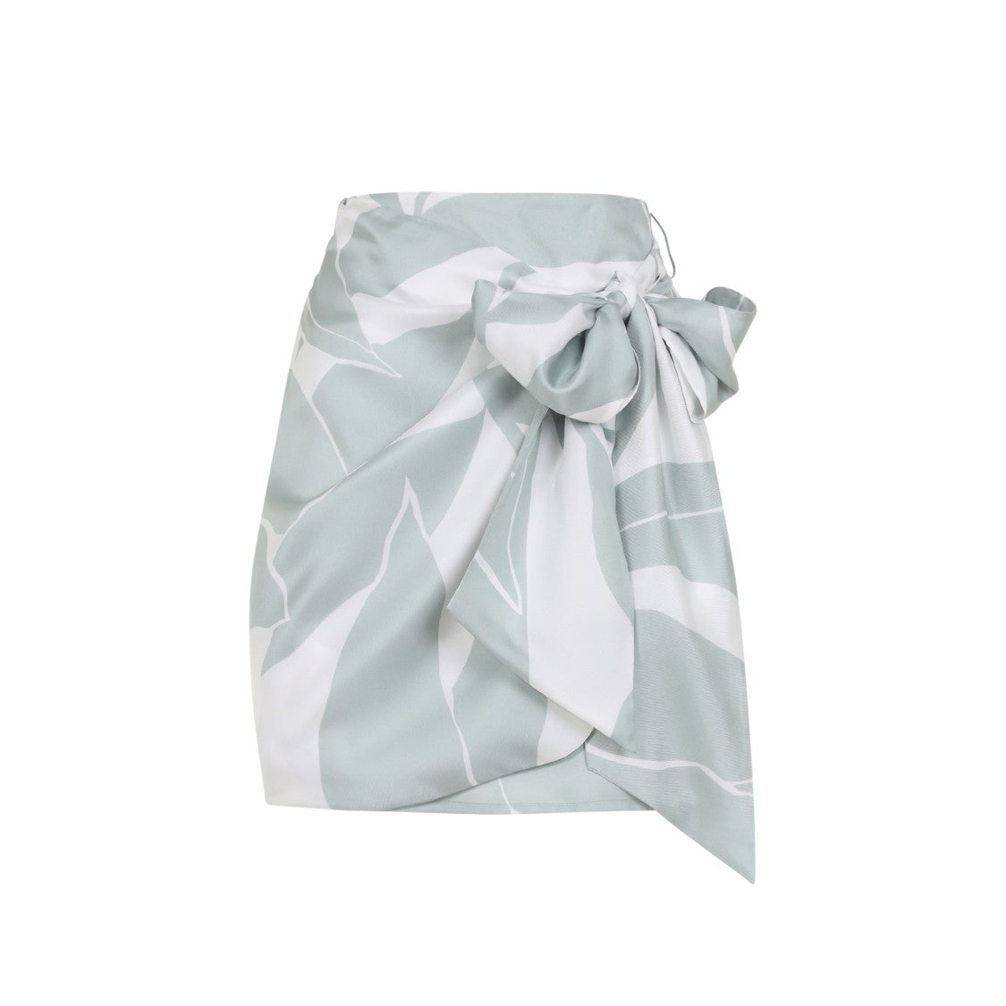 Max Mara Silk Mini Skirt With Abstract Leaf Pattern
