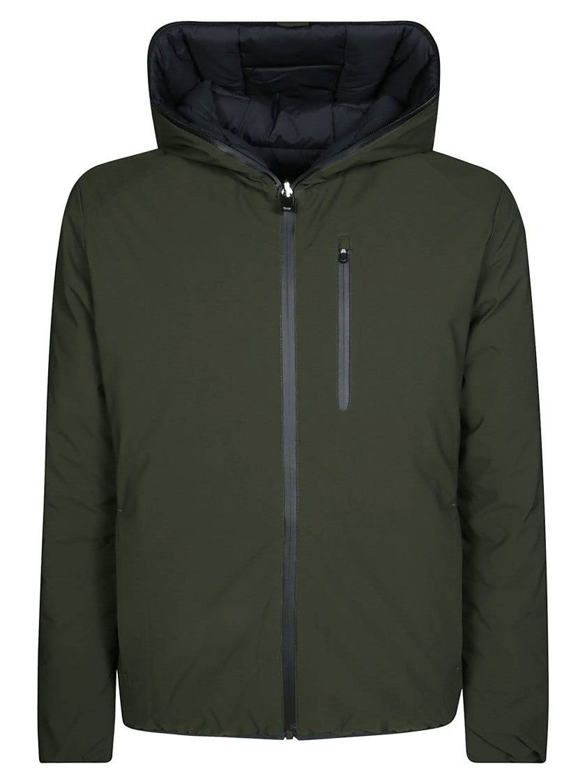 Save The Duck Reversible Olive Green Hooded Jacket