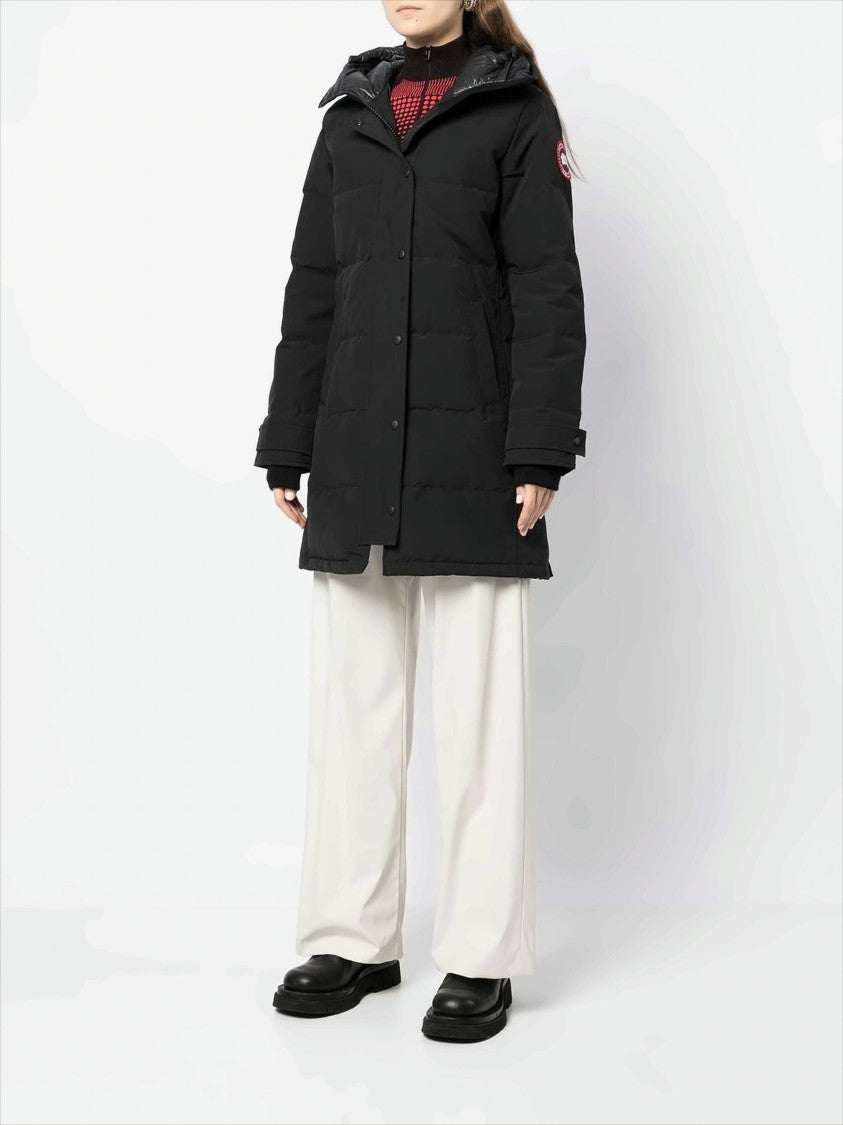 Canada Goose Long Padded Parka With High Collar And Hood
