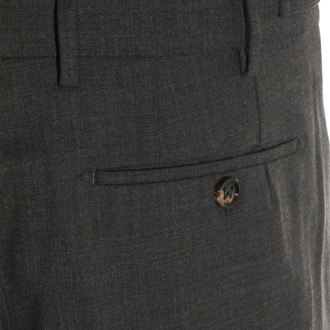 Berwich Tailored Dark Grey Trousers With Flat Front