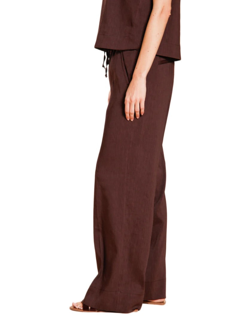 Mason's Relaxed Wide-Leg Trousers With Drawstring Waistband