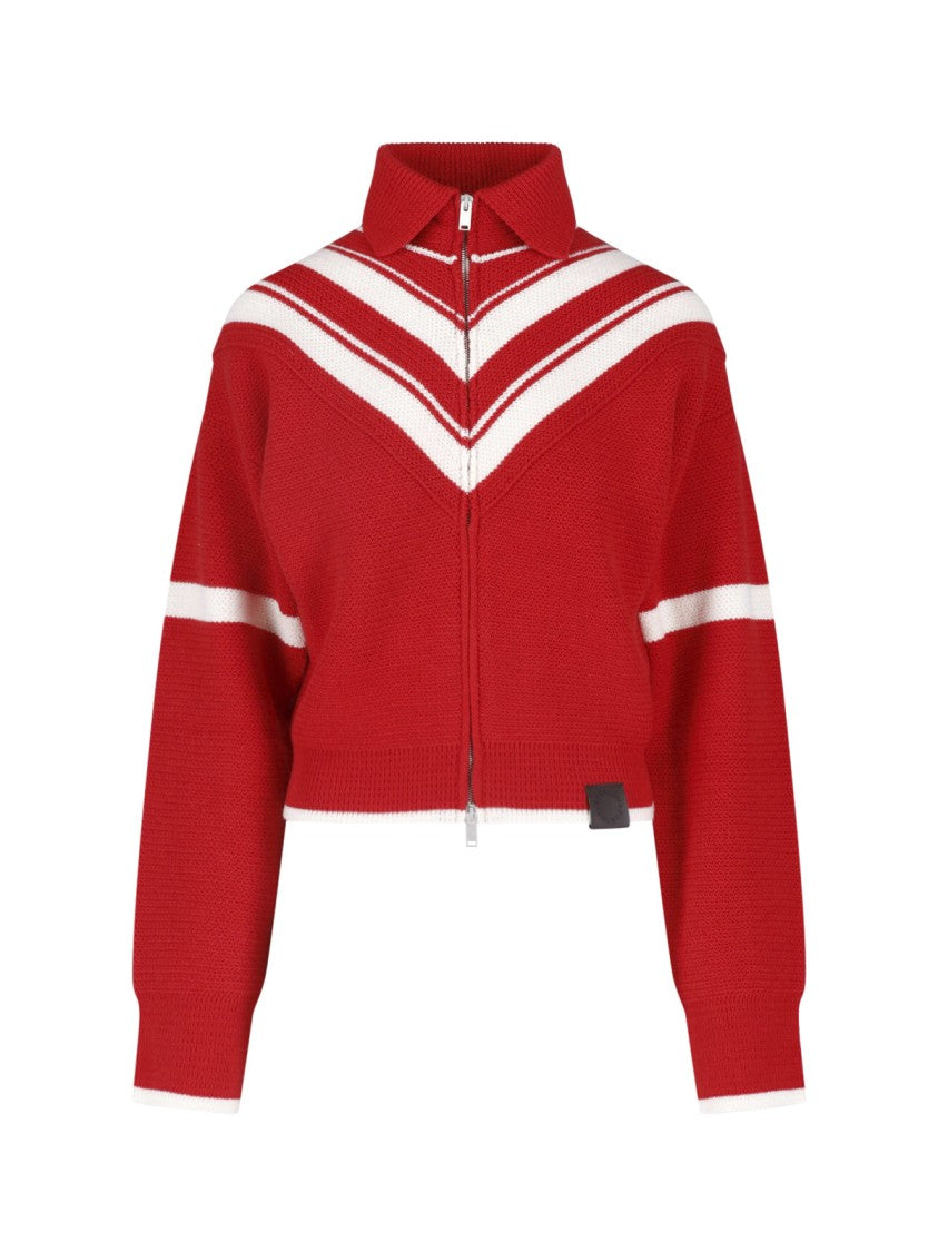 Stella Mccartney Cropped High Collar Wool Sweater