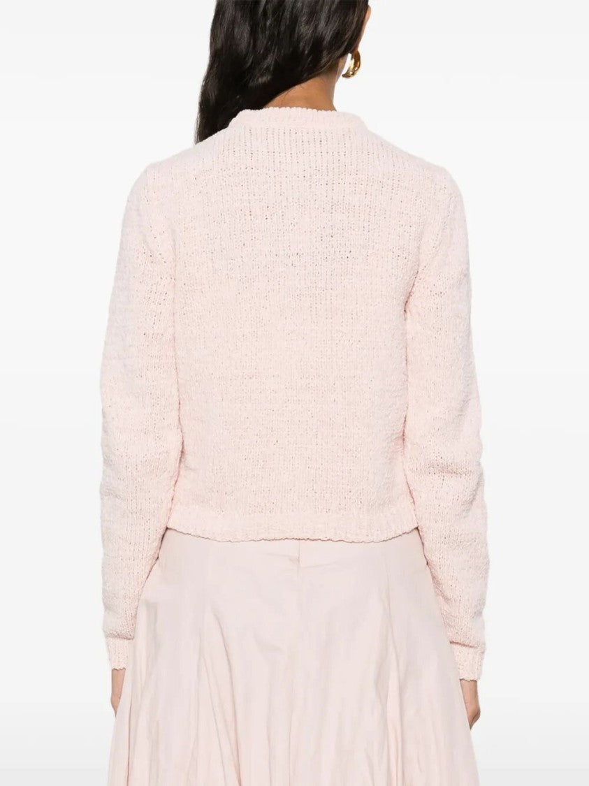 Twin-Set Textured Knit Jacket With Button-Down Front