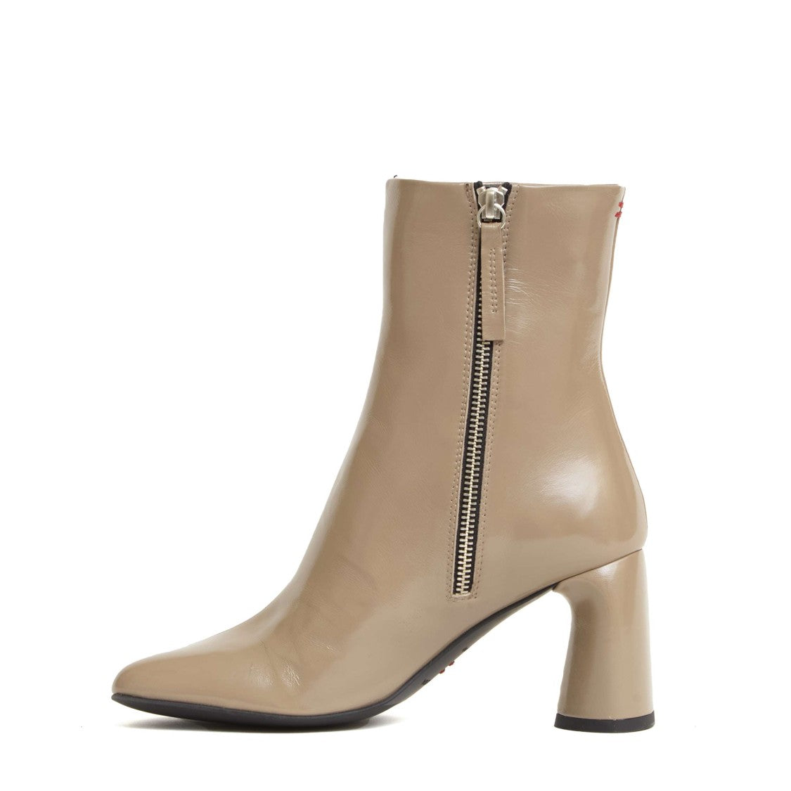 Halmanera Smooth Leather Ankle Boots With Cylindrical Block Heel