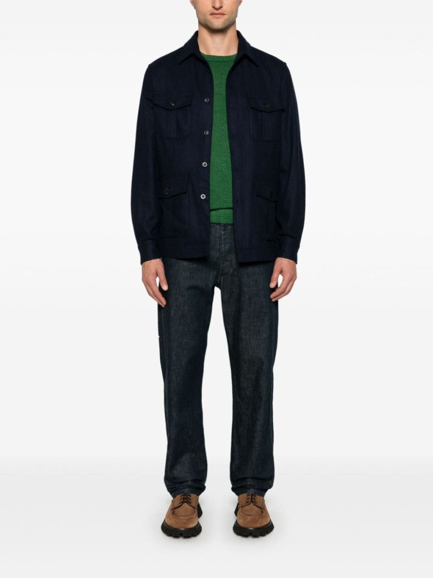 Boglioli Navy Blue Wool Jacket