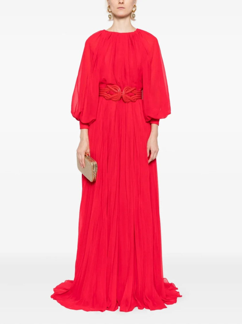 Saiid Kobeisy Pleated Long Dress