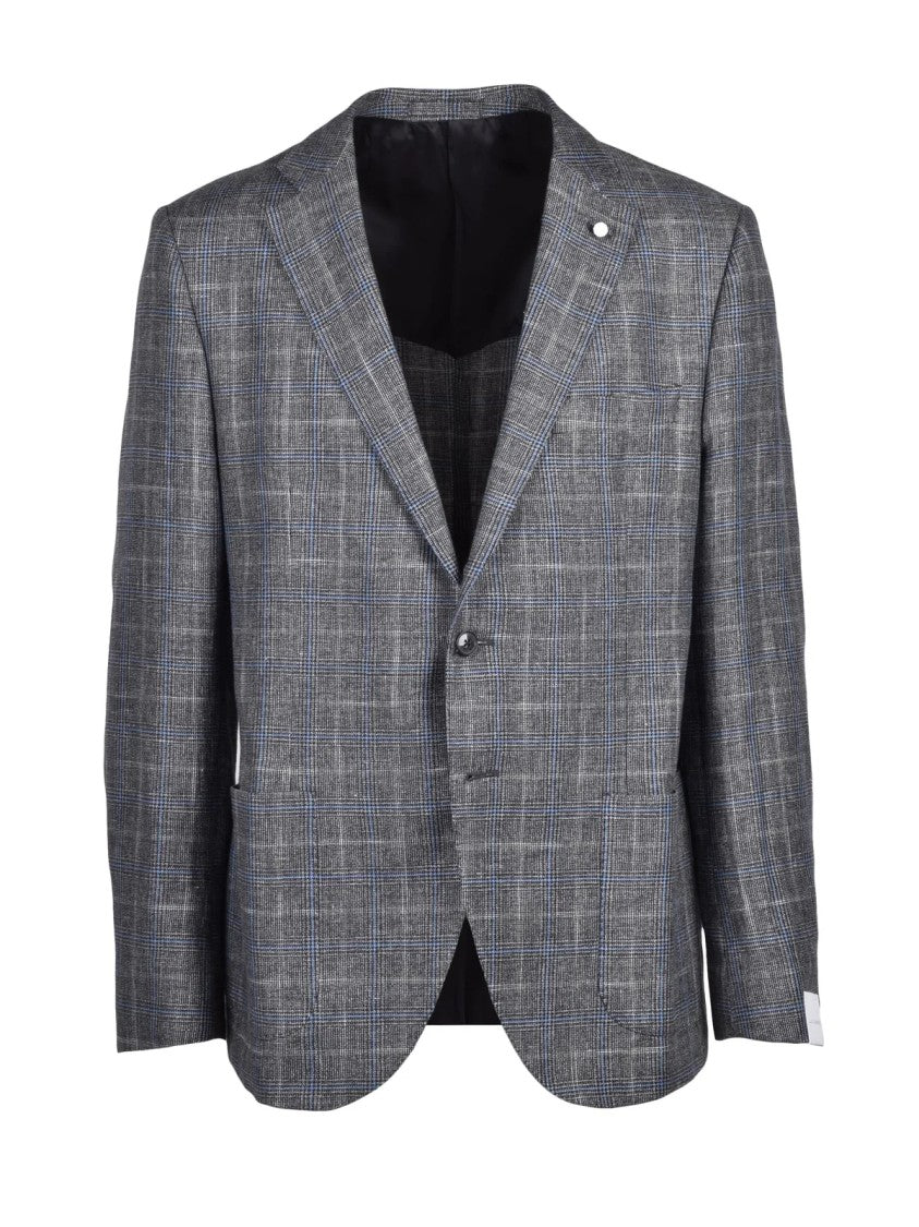 Luigi Bianchi Round Jacket Linen/Wool - Grey