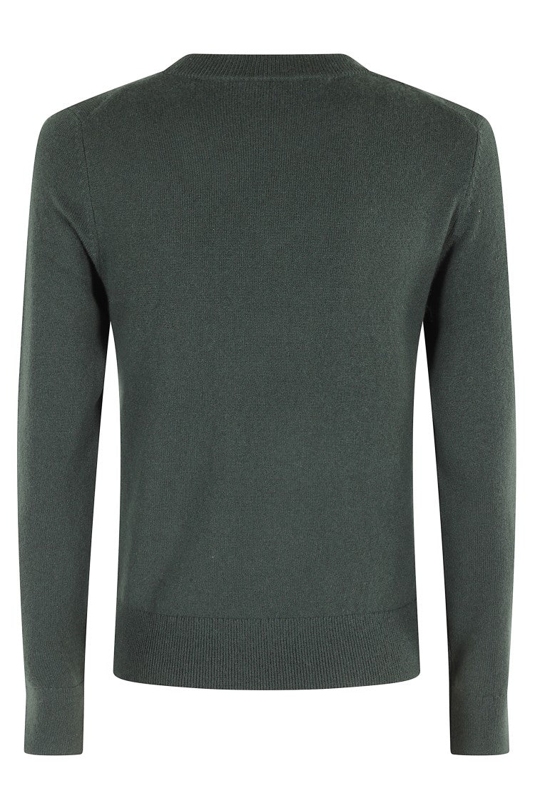 Vince Crew Neck Sweater In Soft Green Cashmere