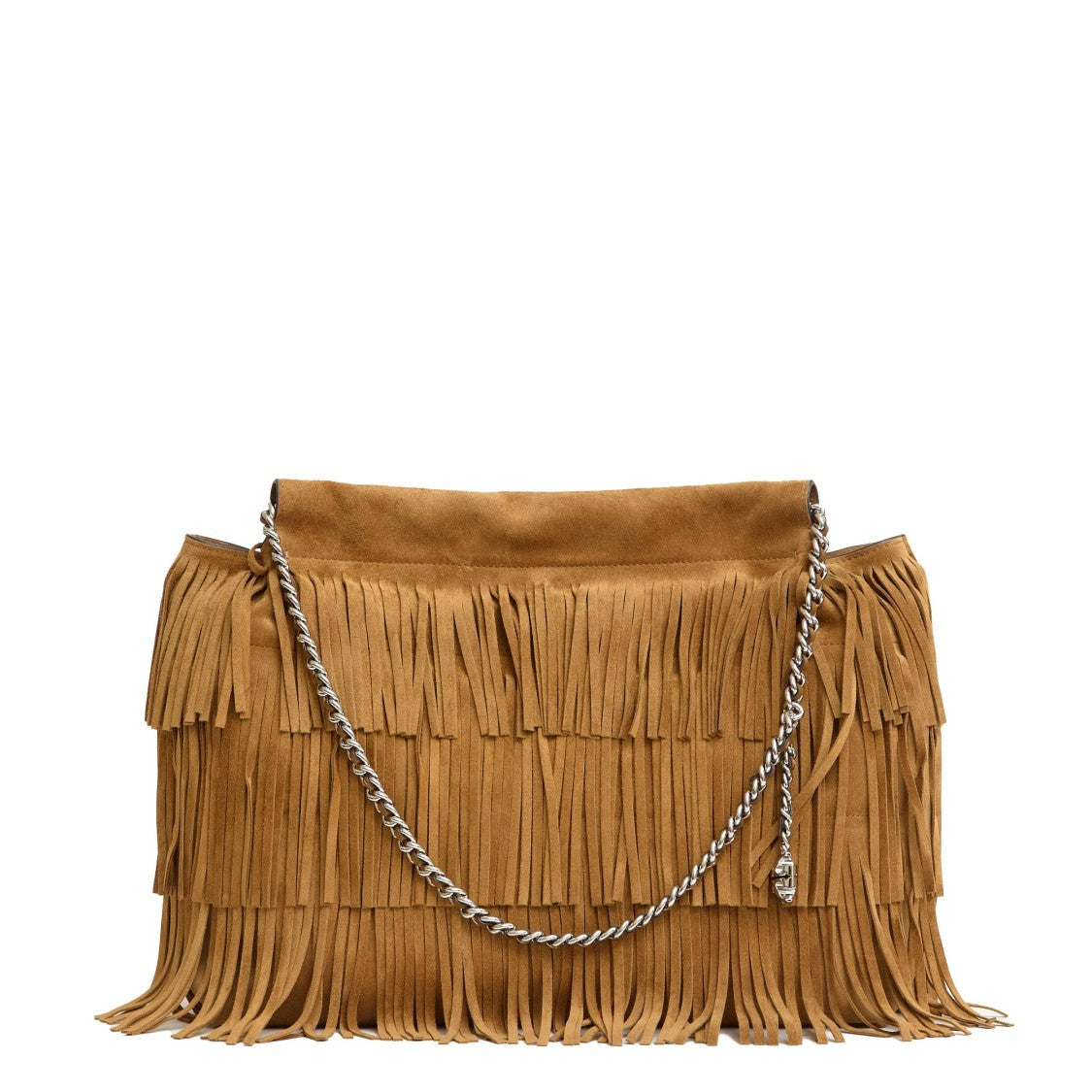 Tory Burch Fringe-Detail Suede Hobo Handbag