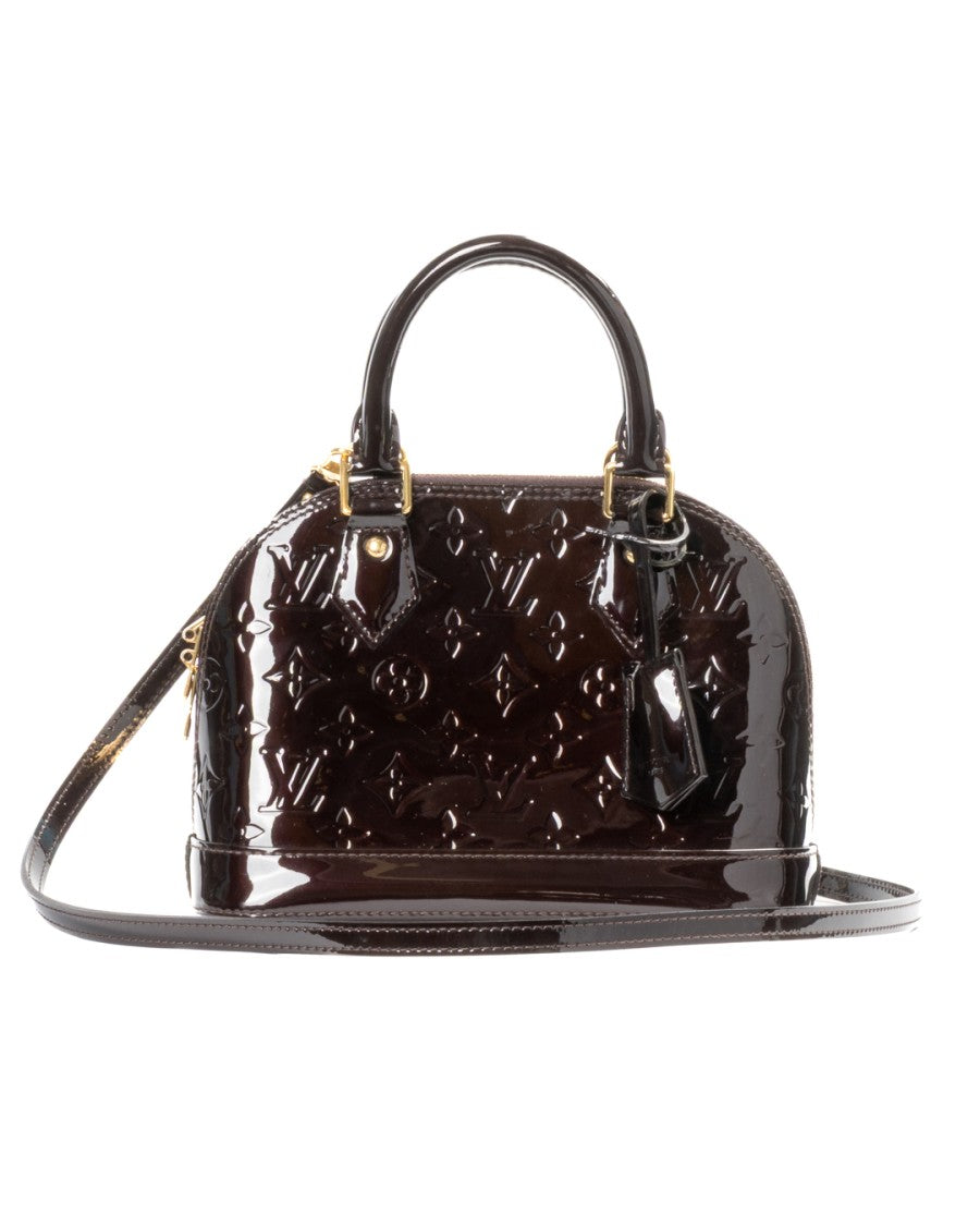 Louis Vuitton Amaranth Patent Leather Alma Bb Top-Handle Bag