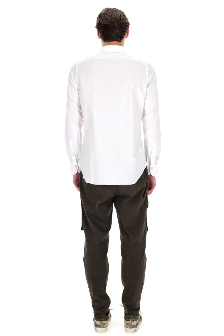 Finamore Gaeta Linea Cotton Chambray Tailored Shirt