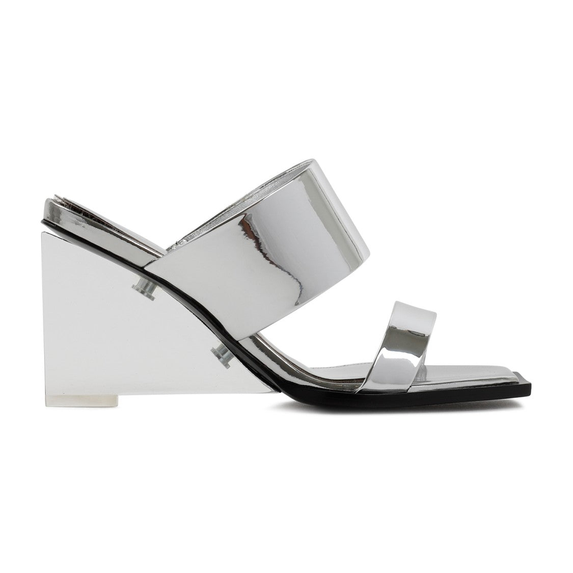 Alexander Mcqueen Silver Calf Leather Sandals