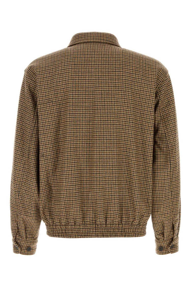 Saint Laurent Embroidered Wool Blend Bomber Jacket