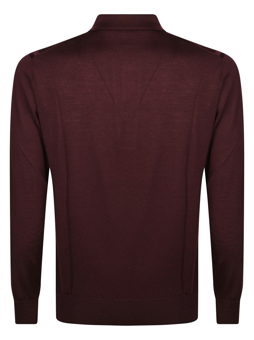 Paolo Pecora Long-Sleeve Polo Shirt With Classic Collar