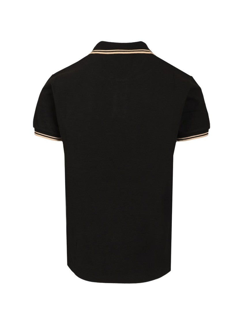 Vivienne Westwood Black Short-Sleeve Stripe Accent Polo Shirt