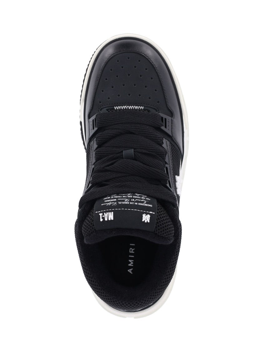 Amiri Sporty Black Sneakers With Textured Accents