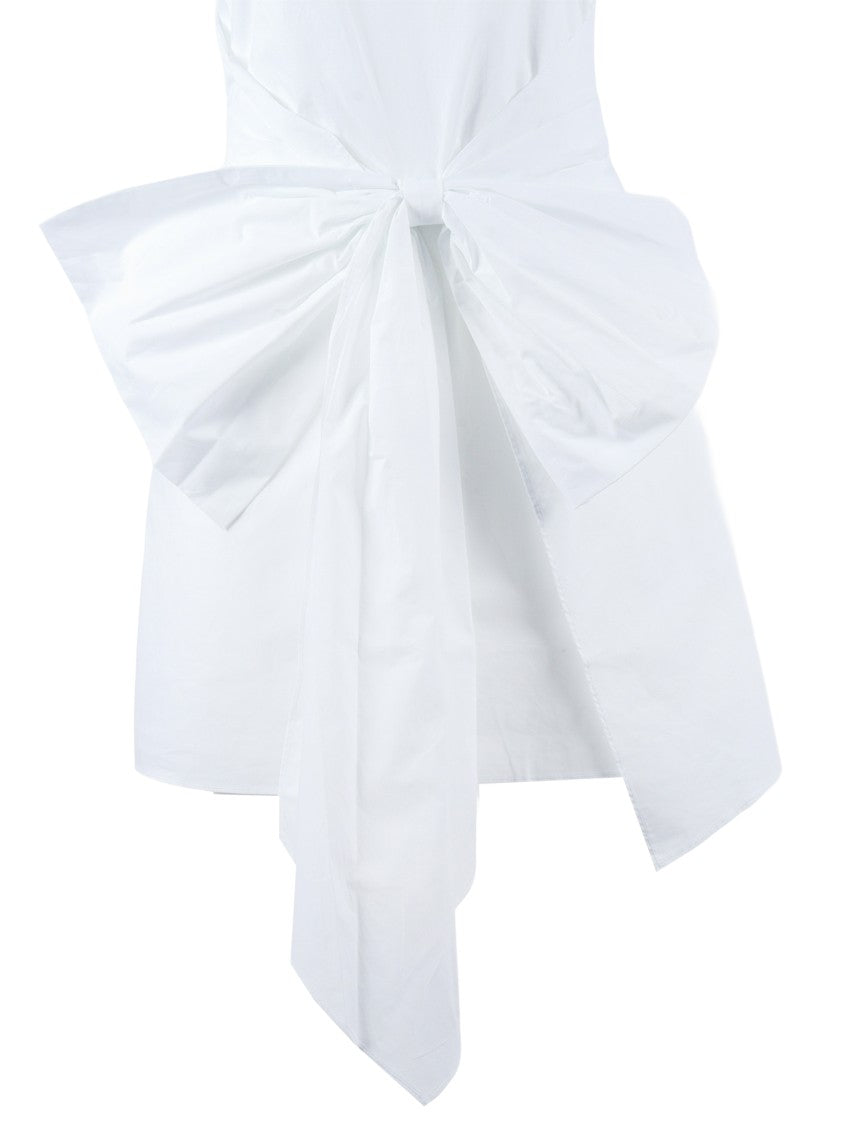 Rotate White Bright Bow Sleeveless Mini Dress