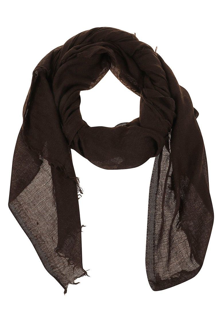Destin Large Lightweight Square Scarf With Finely Hand-Frayed Edges