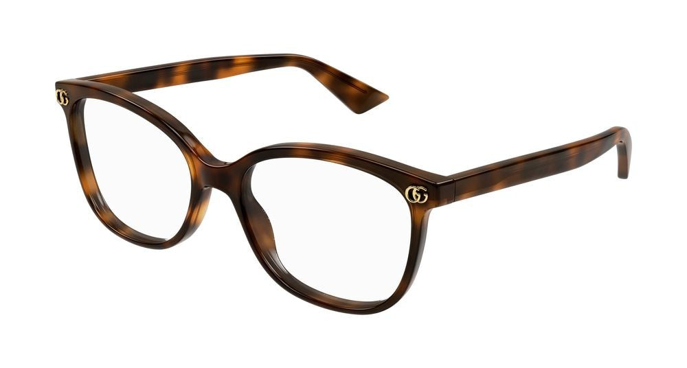 Gucci Havana Gold Accents Tortoiseshell Acetate Eyeglasses