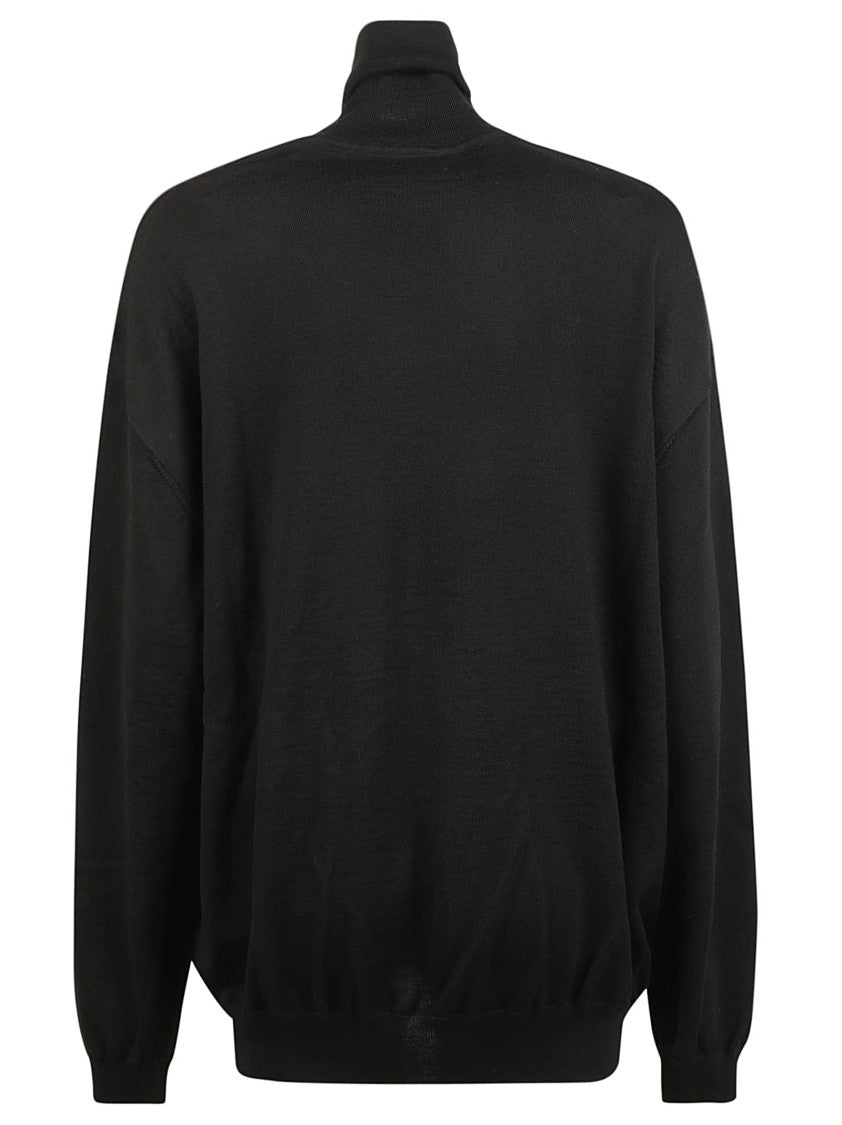 Moschino High Neck Black Sweater
