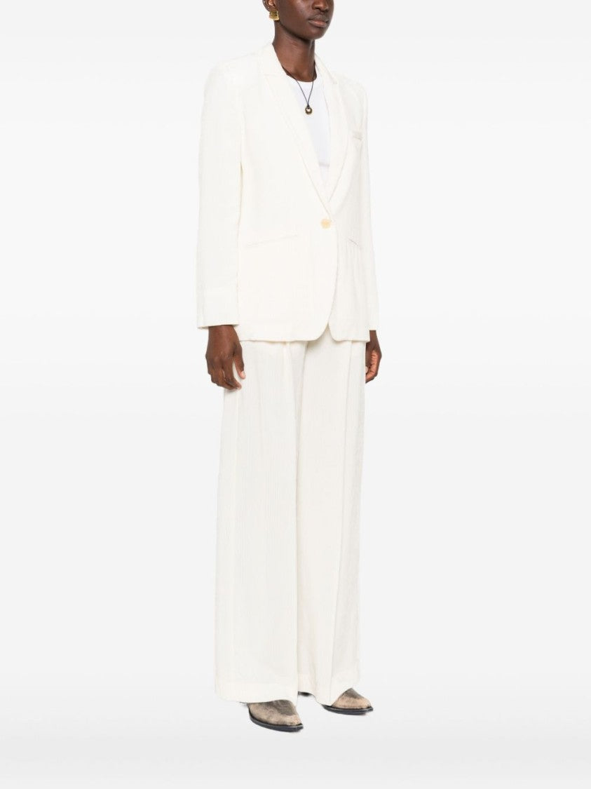 Forte Forte White Jacket With Notched Lapel