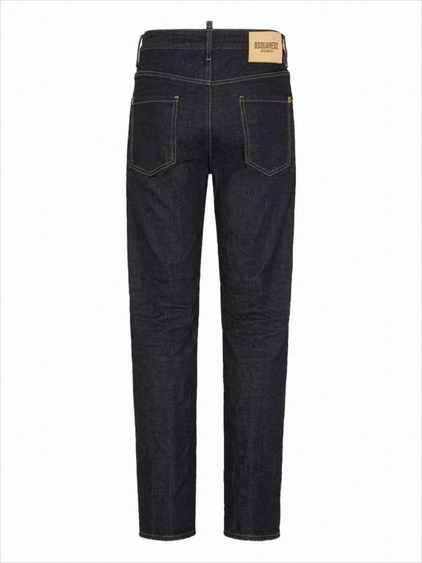 Dsquared2 Straight-Leg Denim Pants With Dark Indigo Wash