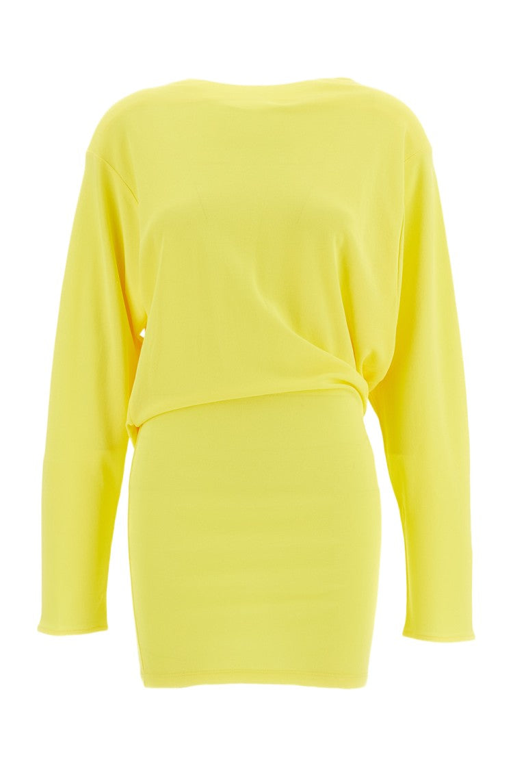Jacquemus Back Draping Mini Dress With Embroidered Detail