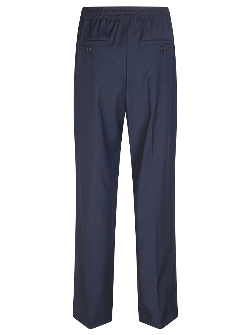 Max Mara Mallo Elastic Waist Straight-Leg Trousers
