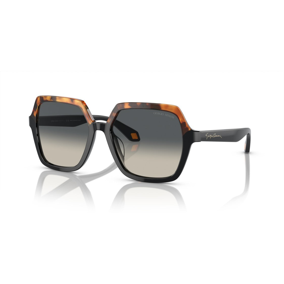 Giorgio Armani 0Ar8193u Oversized Square Sunglasses With Tortoiseshell And Gradient Lenses