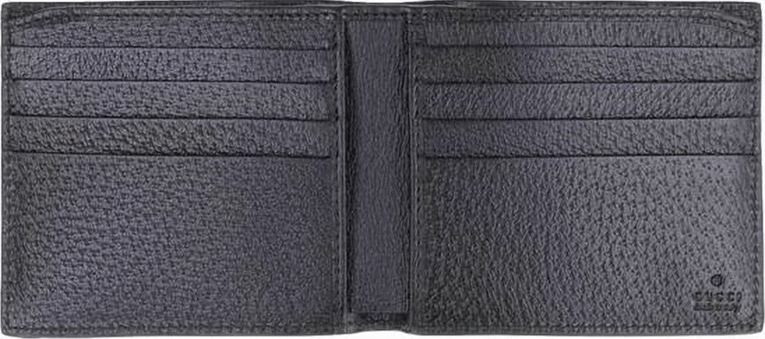 Gucci Compact Bifold Wallet With Textured Leather
