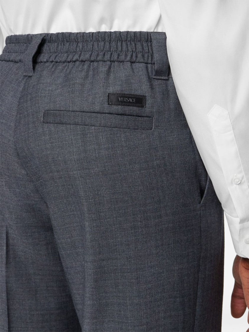Versace Straight-Leg Trousers With Textured Finish