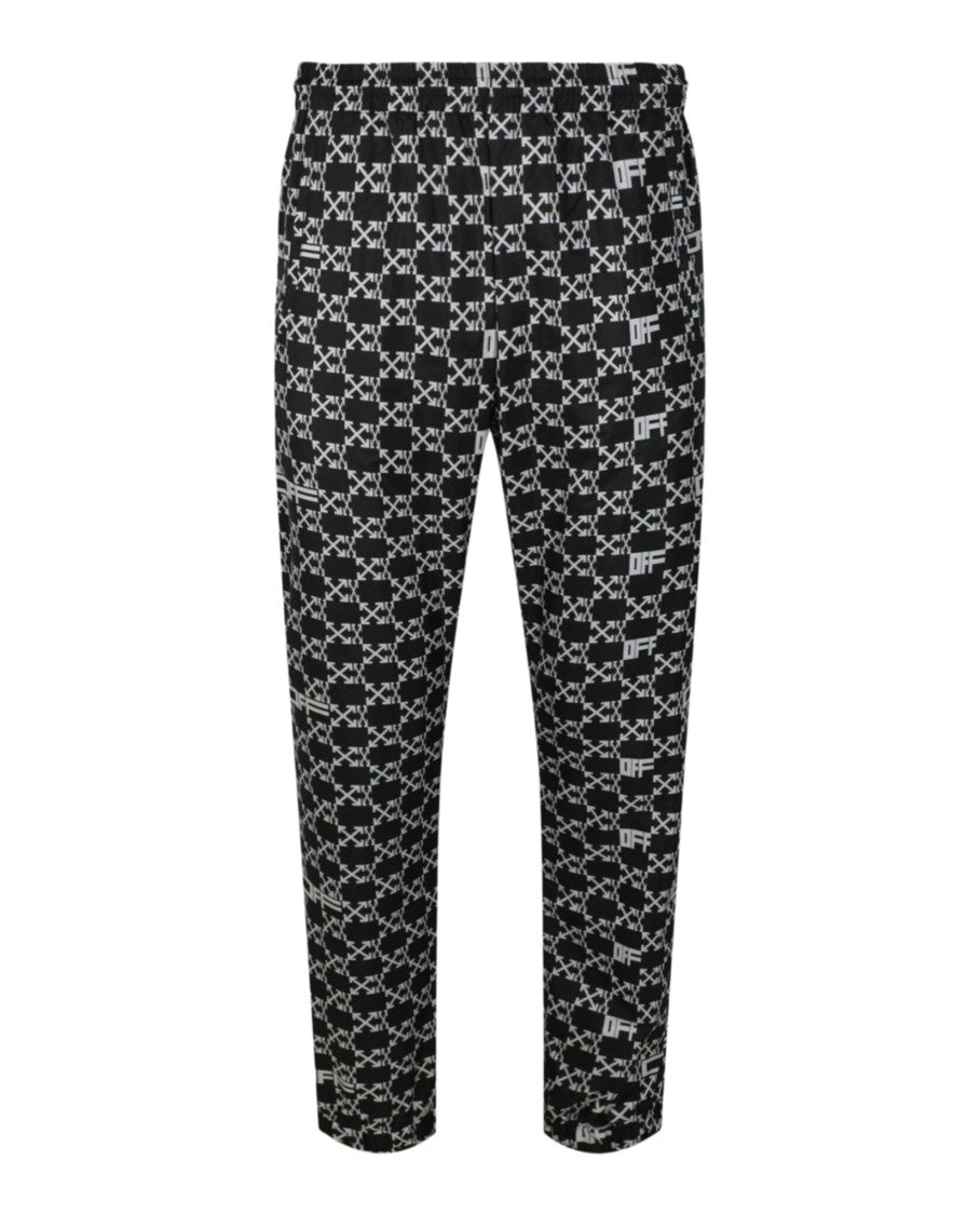 Off-White Mid Rise Monogram Print Jogger Track Pants